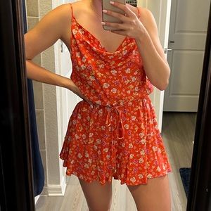 Skylar + Madison Red flower romper